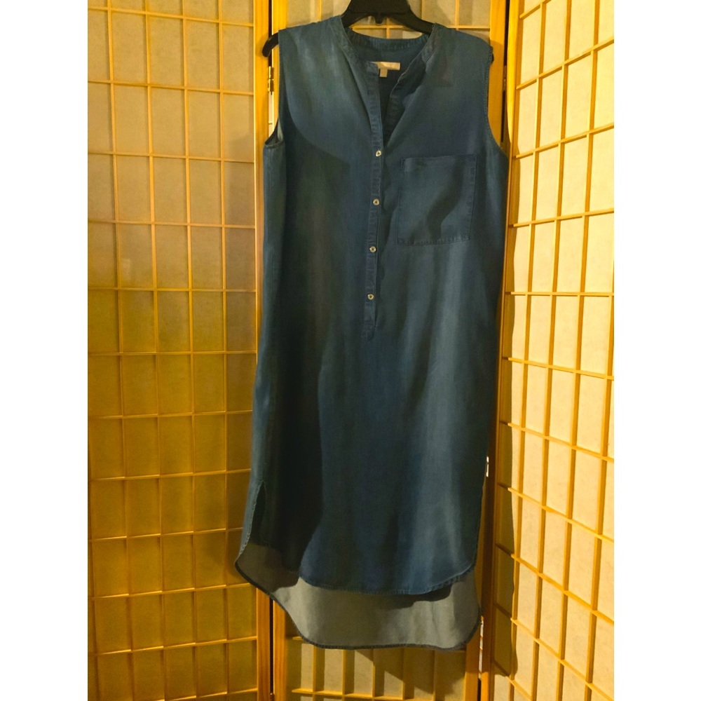 Appraisal - Blue denim look shirt dress. Sz L